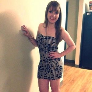 Black and Tan bodycon dress